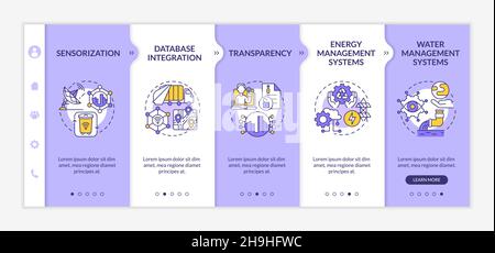 Urban infrastructure digital management onboarding vector template Stock Vector