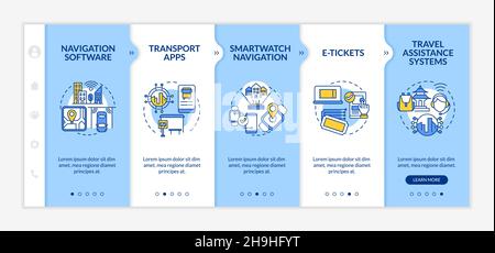 Public transport service digitalization onboarding vector template Stock Vector