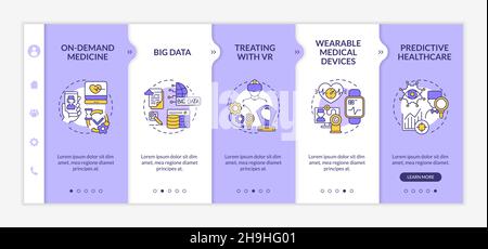 Healthcare system digitalization onboarding vector template Stock Vector