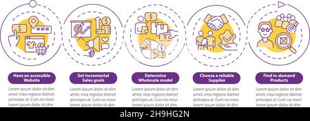 Distribution service tips vector infographic template Stock Vector