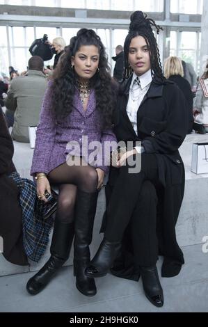 Naomi Diaz and Lisa-Kainde Diaz attending the Chanel Metiers D'Art 2021