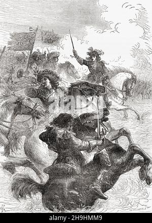 William III., Prince of Orange, At the battle of the Boyne. 1690 Stock ...