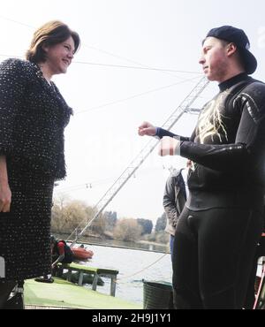 Culture Secretary Maria Miller visiting the Wake Fest site Stock Photo