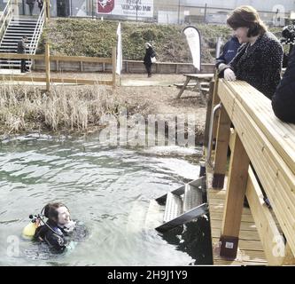 Culture Secretary Maria Miller visiting the Wake Fest site Stock Photo