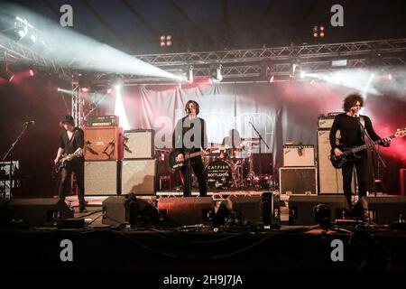 Catfish and the Bottlemen performing live on stage at the 10th edition (2015) of the Latitude Festival in Southwold, Suffolk Stock Photo