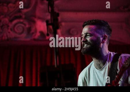 Sebastian Fox 'Bassi' of Mt Wolf performing live on stage at Bush Hall ...
