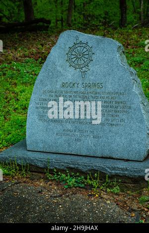 Rocky Springs, an abandoned town site, along the Natchez Trace Parkway, Mississippi, USA. Stock Photo
