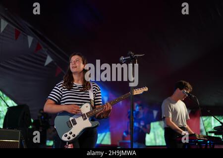 Poppy Hankin of Girl Ray performing live on the Sunrise stage at the ...