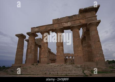 The Temple of Hera (also known as Temple E) at the Greek archeological site of Selinunte. From a series of travel photos in Sicily, Italy. Photo date: Monday, October 2, 2017. Photo credit should read: Richard Gray/EMPICS Entertainment Stock Photo