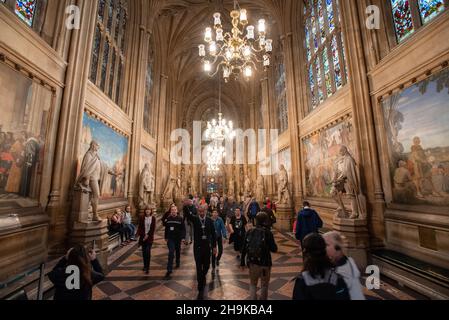 London, September 2021. The Palace of Westminster (also known as the Houses of Parliament) is the London building where the two Houses of Parliament Stock Photo