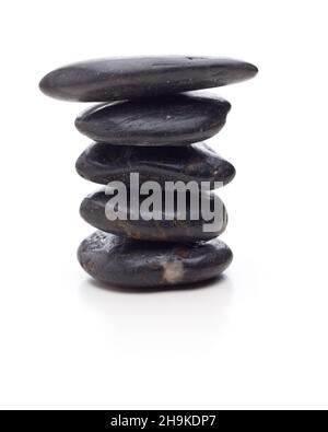 stack, stones on it, Heap, on, black, together, balance, variety, zen meditation, one above the other, stone, isolated, optional, white, background, c Stock Photo