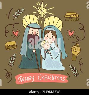 flat nativity scene vector design illustration Stock Vector