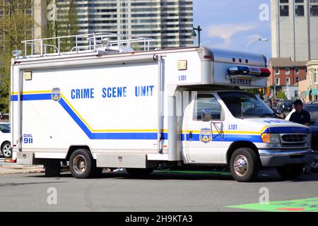 A Philadelphia Police Department Crime Scene Unit Truck. Stock Photo