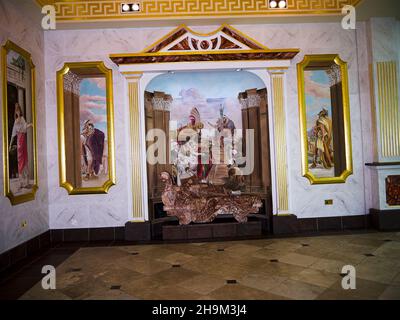 The Trafford Centre with Greek style in Salford, Greater Manchester.This wonderful and stylish shopping venue was built on a derelict Industrial site. Stock Photo