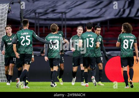 Nuno Santos of Sporting CP celebrates a goal during the Liga Portugal Bwin  match between Sporting CP and Paços de Ferreira at Estadio Jose  Alvalade.(Final score: Sporting CP 3:0 FC Paços de