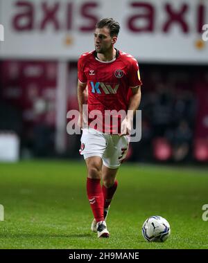Charlton Athletic's Ben Purrington during the Sky Bet League One match at the Valley, London. Picture date: Tuesday December 7, 2021. Stock Photo