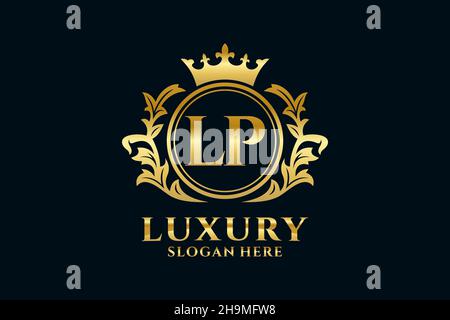 LP Letter Royal Luxury Logo template in vector art for luxurious ...
