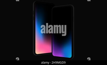Gradient Smartphone Mockup. Vector illustration Stock Vector
