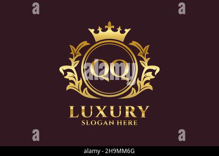 QQ Letter Royal Luxury Logo template in vector art for luxurious ...