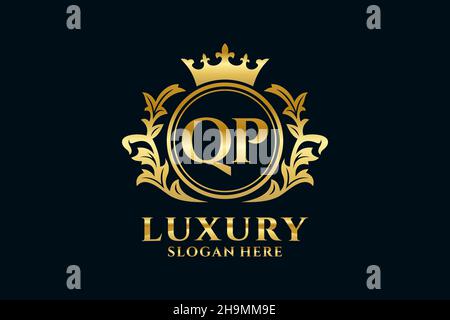 QP Letter Royal Luxury Logo template in vector art for Restaurant ...
