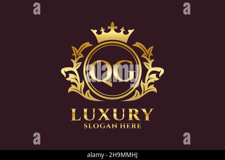 QG Letter Royal Luxury Logo template in vector art for luxurious ...