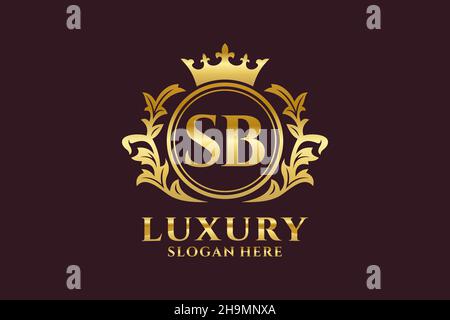 SB Letter Royal Luxury Logo template in vector art for luxurious ...