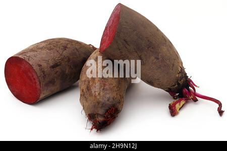 Beetroot sliced over white background Stock Photo