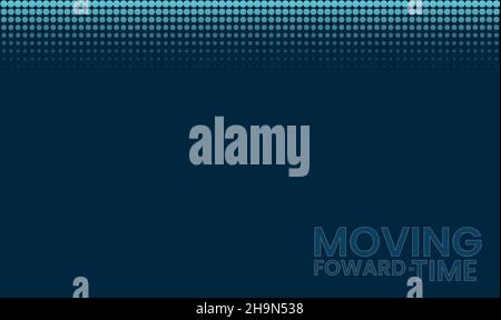 moving forward in time on abstract dots background Stock Vector