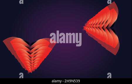 red leaves on abstract background Stock Vector
