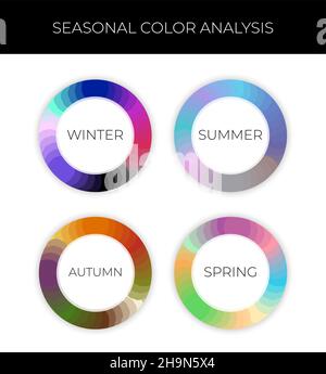 Seasonal color analysis blue and violet colors Vector Image