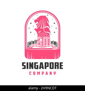 Singapore landmark logo design template Stock Photo