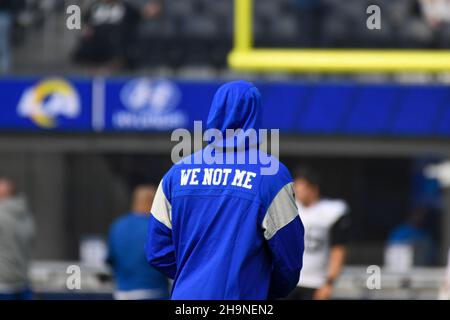 Los Angeles Rams wide receiver Odell Beckham Jr. (3) wears a “We Not Me”  hoodie before an NFL game against the Jacksonville Jaguars, Sunday, Dec. 5  Stock Photo - Alamy