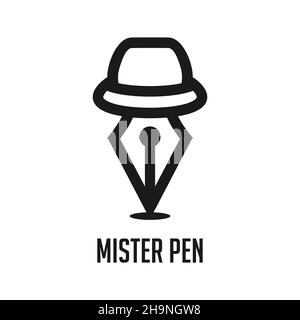 Mr Pen logo design your company Stock Photo