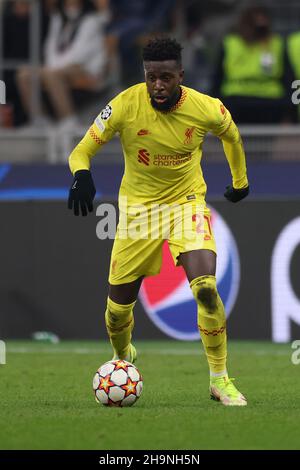 Milan, Italy, 7th December 2021. Divock Origi of Liverpool during the UEFA Champions League match at Giuseppe Meazza, Milan. Picture credit should read: Jonathan Moscrop / Sportimage Credit: Sportimage/Alamy Live News