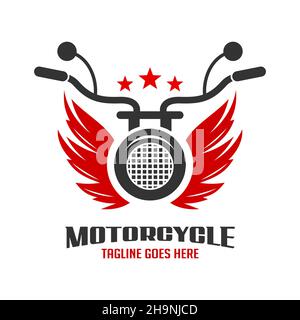 wing and motorbike logo your company Stock Photo