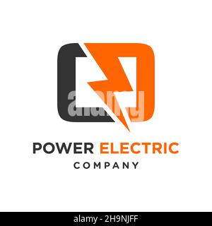 electric logo initials O your company Stock Photo