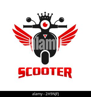 king logo of scooter motorbike your company Stock Photo