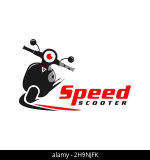 scooter speed logo your company Stock Photo