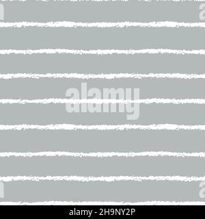 striped hand drawn scandinavian seamless pattern light gray color rough texture. Stock Vector