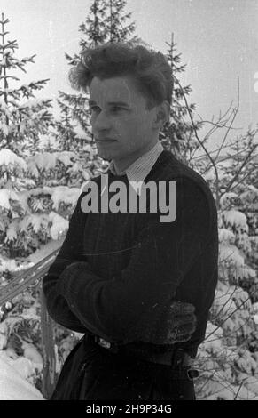 Zakopane, 1949-01-16. Memoria³ im. porucznika Wójcickiego w narciarstwie.  bk  PAP      Zakopane, Jan. 16, 1949. The Lt. Wojcicki Memorial Ski Event.   bk  PAP