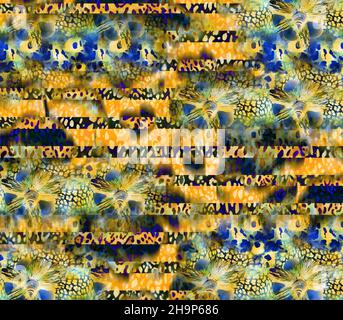 Horizontal background in digital art style. May be used as desktop background,Abstract fractal pattern. Fractal texture for art and design. Print for Stock Photo