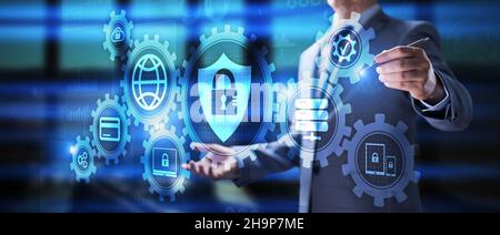Cyber security information privacy data protection anti virus. Stock Photo