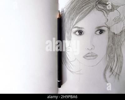 Girl Drawing With Pencil || Cute & Beautiful Girl Drawing || Pencil Drawing  Of Girl - YouTube | Pencil drawings of girls, Girl drawing, Pencil drawings