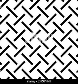 Black woven textile seamless pattern Stock Vector