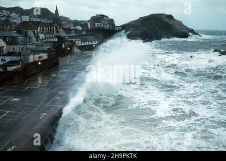 Storm Barra hits Ilfracombe - North Devon, UK Stock Photo