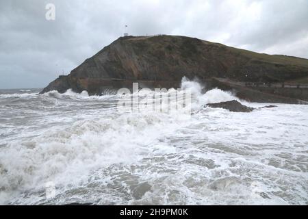 Storm Barra hits Ilfracombe - North Devon, UK Stock Photo