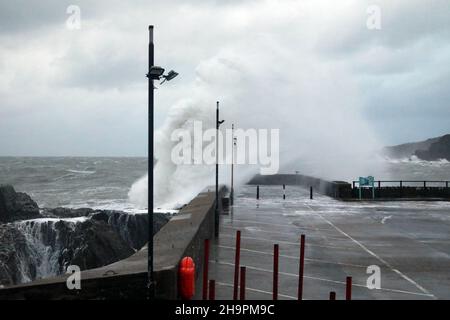 Storm Barra hits Ilfracombe - North Devon, UK Stock Photo