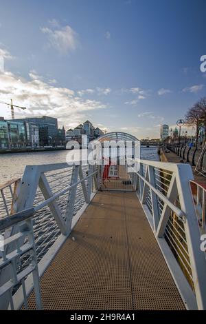 Royal Canal waterway, Royal Canal locks, dock and locks at Royal Canal, old engineering marvel, travel in pandemium, Dublin, Ireland Stock Photo