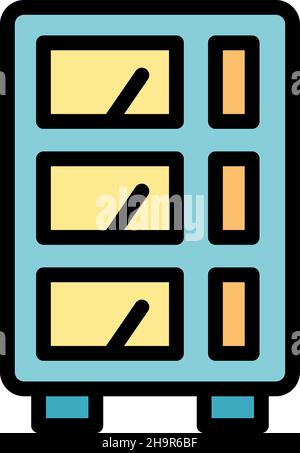 Voltage regulator icon. Outline voltage regulator vector icon color flat isolated Stock Vector