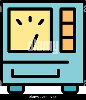 Component voltage regulator icon. Outline component voltage regulator vector icon color flat isolated Stock Vector